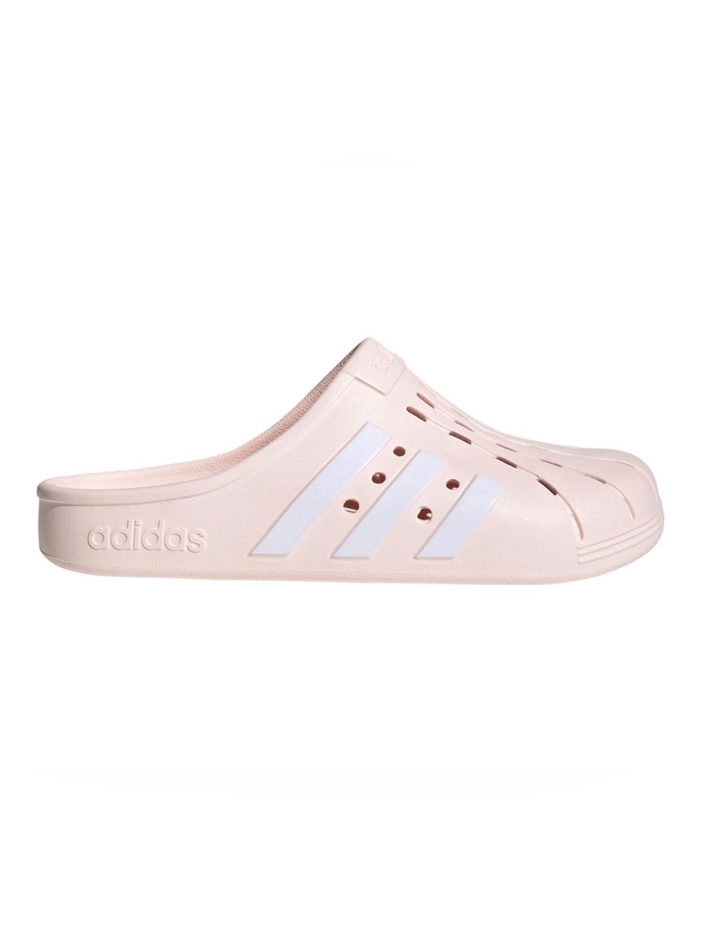 adidas Originals Pink Adilette Clogs Slide White Stripes Size 10
